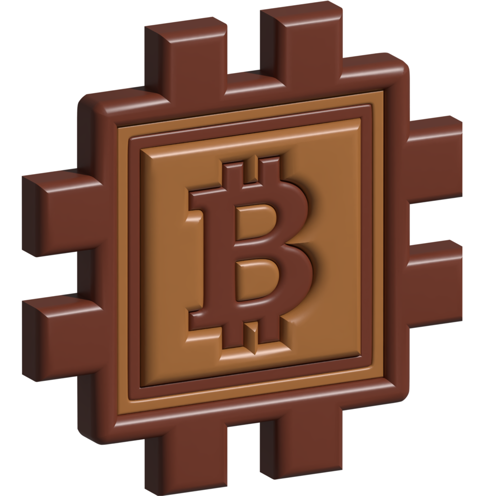 3d illustration of bitcoin png