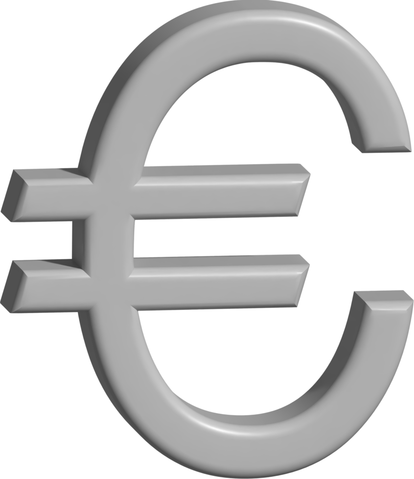 3d illustration of euro money png