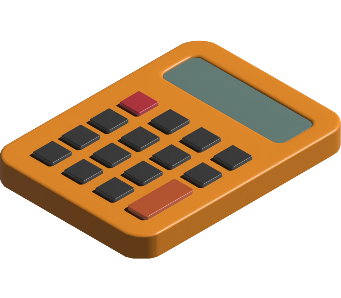 3d illstration of calculator png