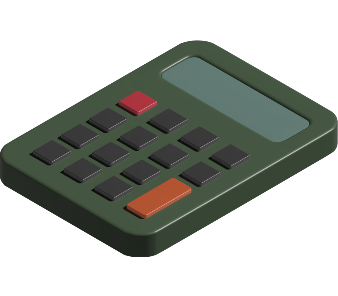 3d illstration of calculator png