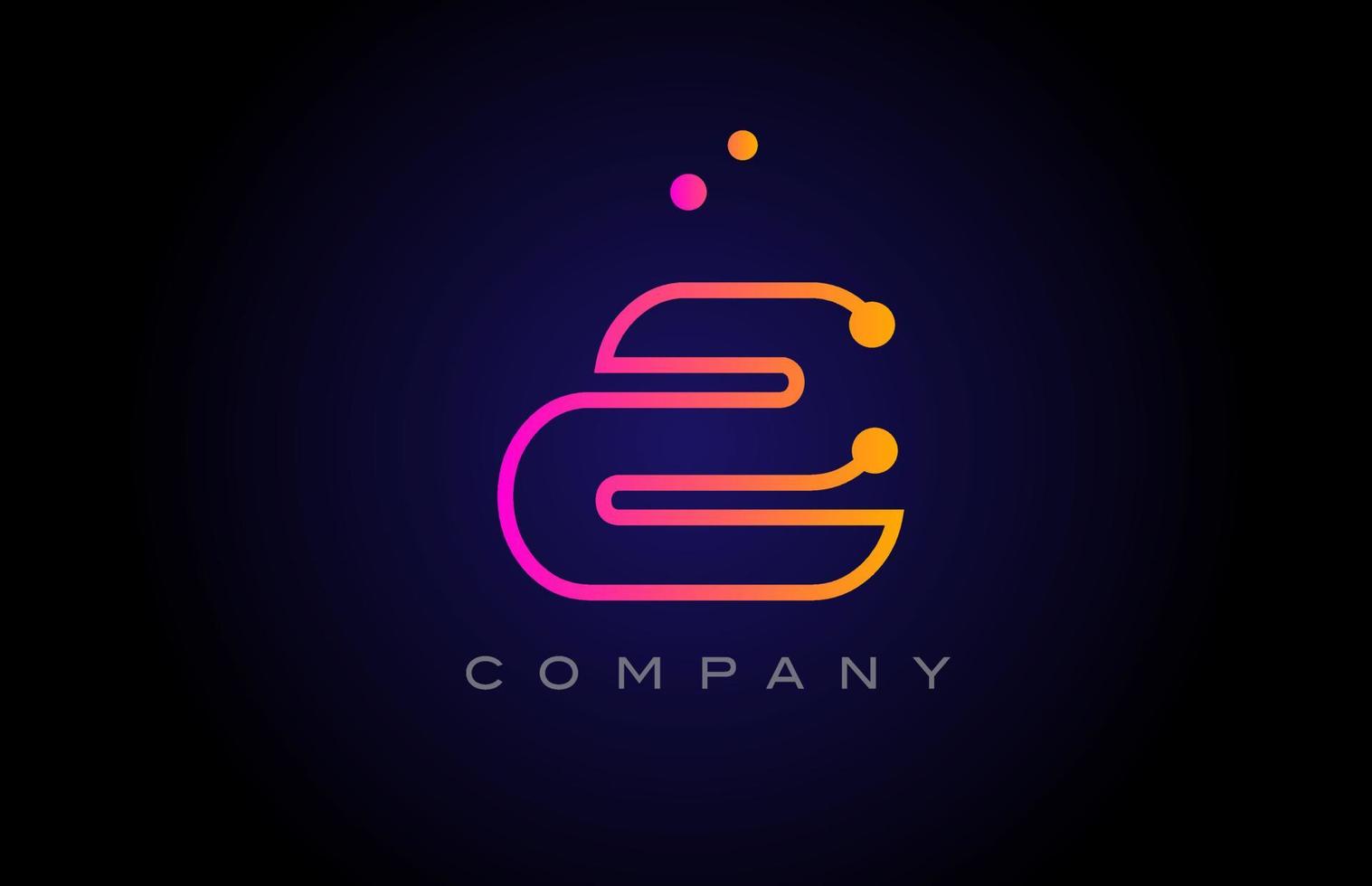 Diseño del icono del logotipo de la letra del alfabeto de la línea de puntos z. plantilla creativa para empresas y empresas en color amarillo rosa vector