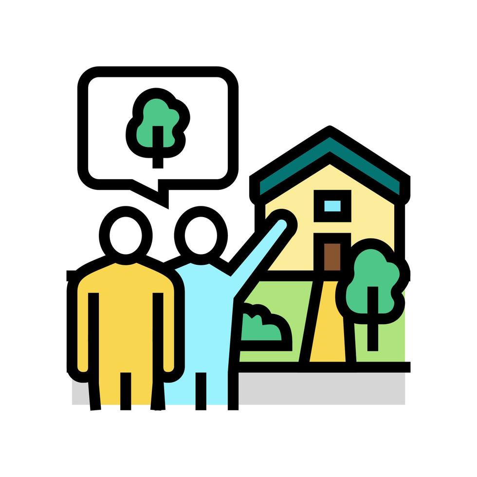 home consultations color icon vector illustration