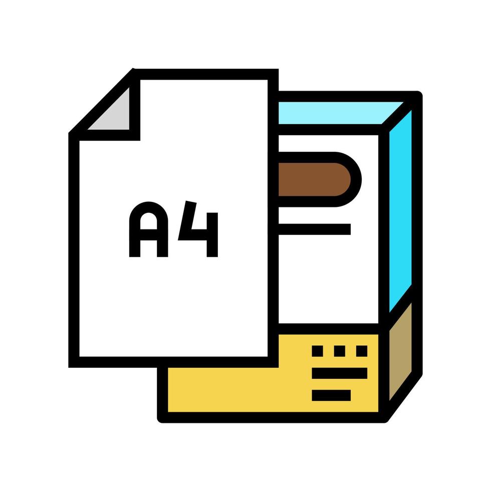 a4 paper format color icon vector illustration