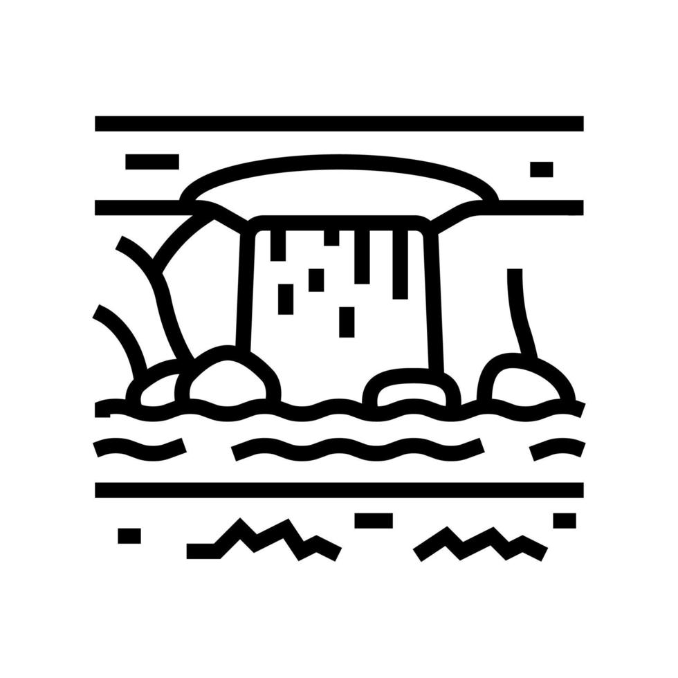 ilustración de vector de icono de línea de características de agua