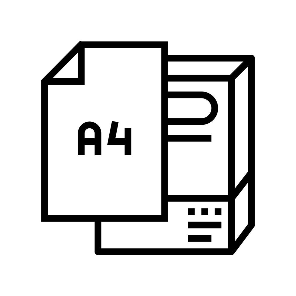 a4 paper format line icon vector illustration