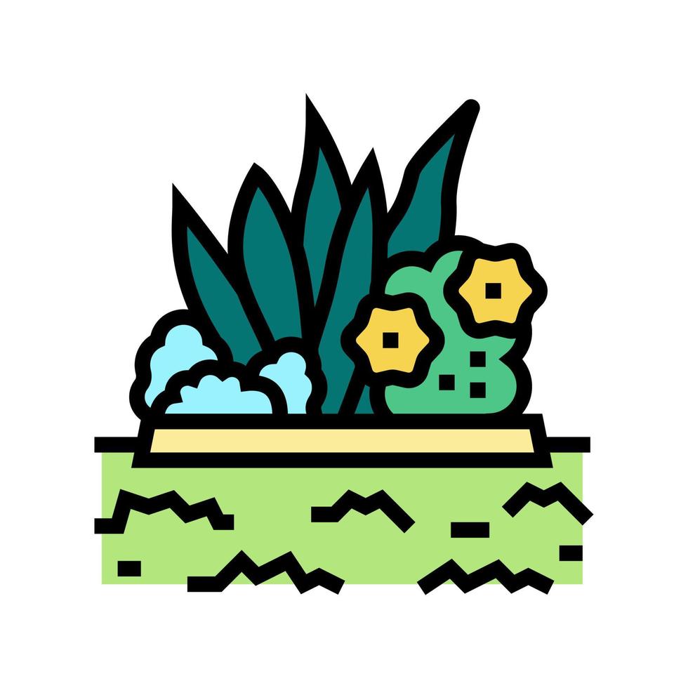 plant installation color icon vector illustration