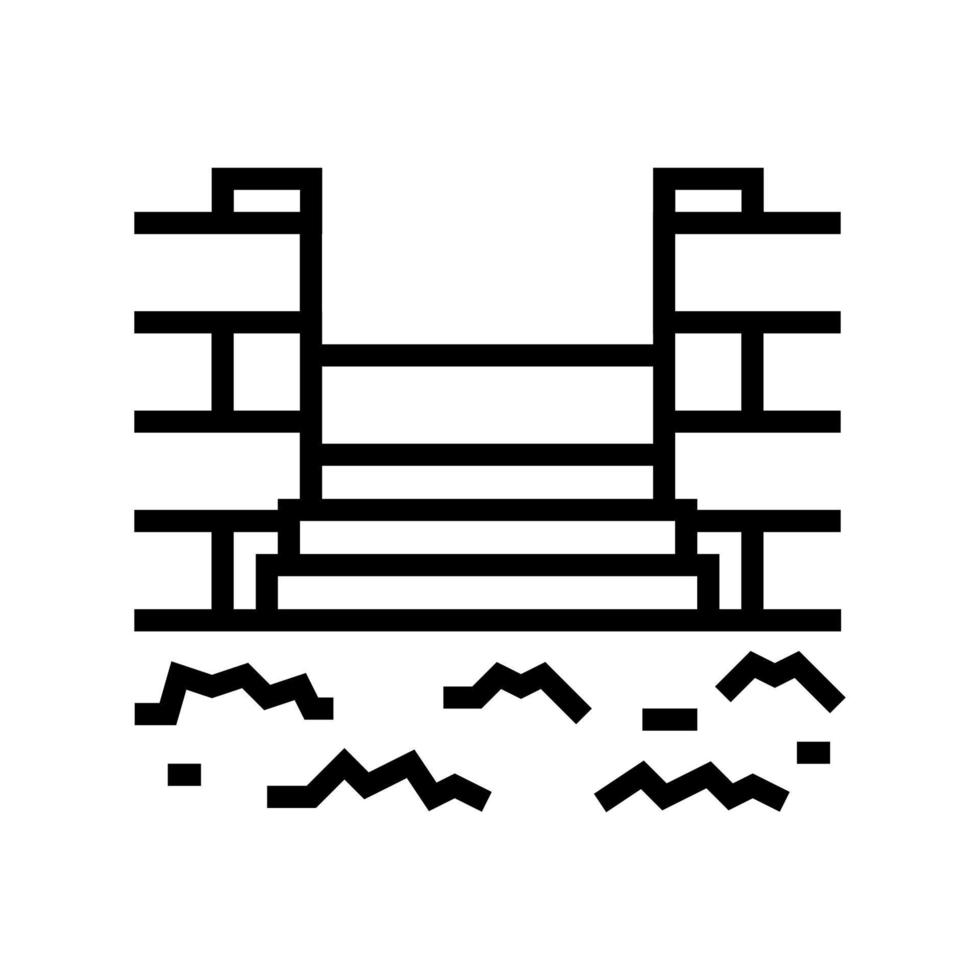hardscapes fence line icon vector illustration