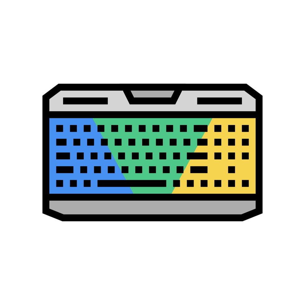 gaming keyboard color icon vector illustration