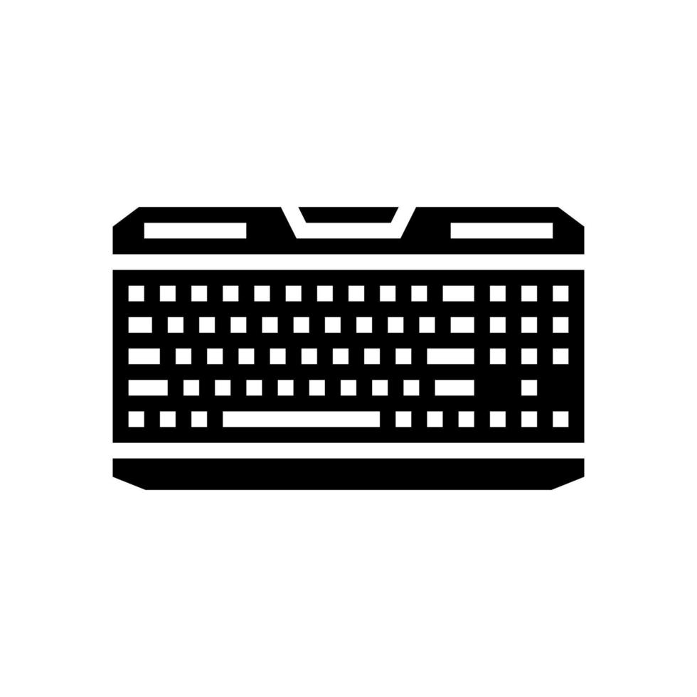 gaming keyboard glyph icon vector illustration