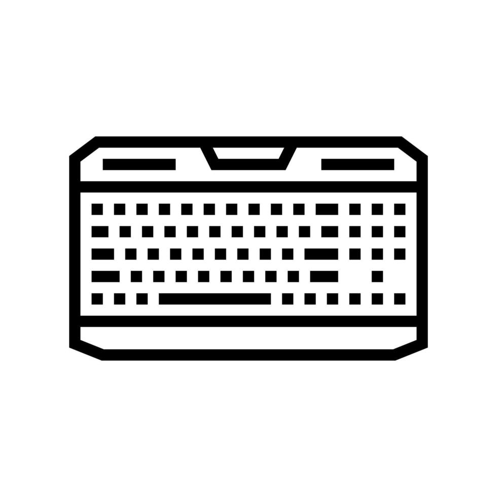 ilustración de vector de icono de línea de teclado de juego