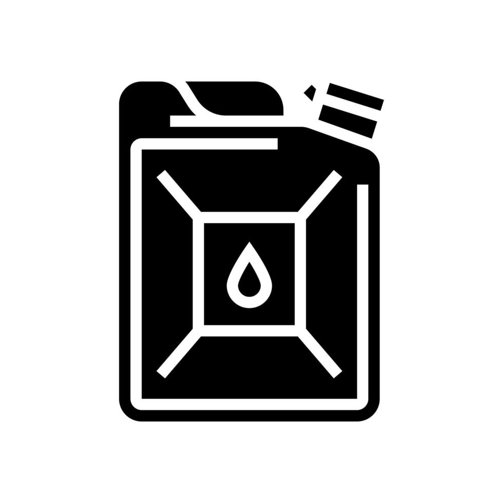 bio-diesel gas station glyph icon vector illustration