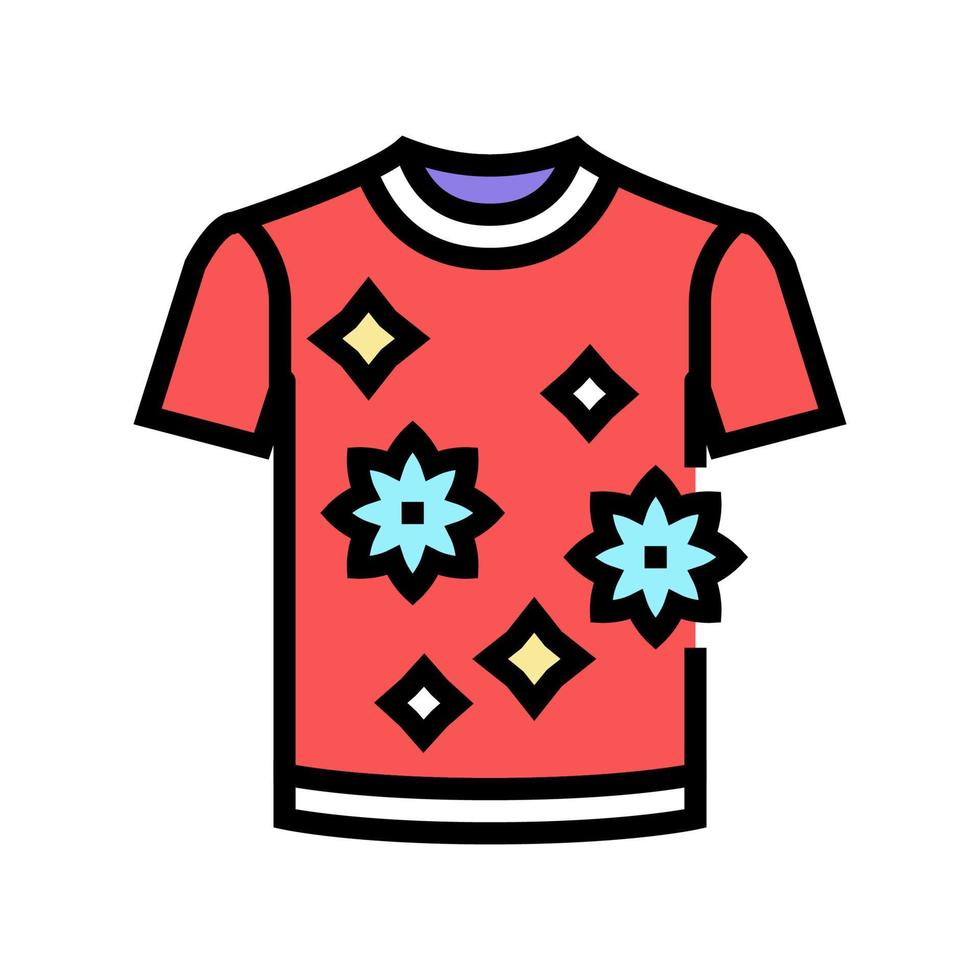 washed t-shirt color icon vector illustration