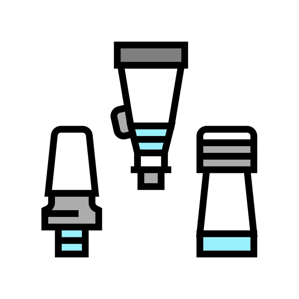 adaptadores de narguile icono de color ilustración vectorial vector