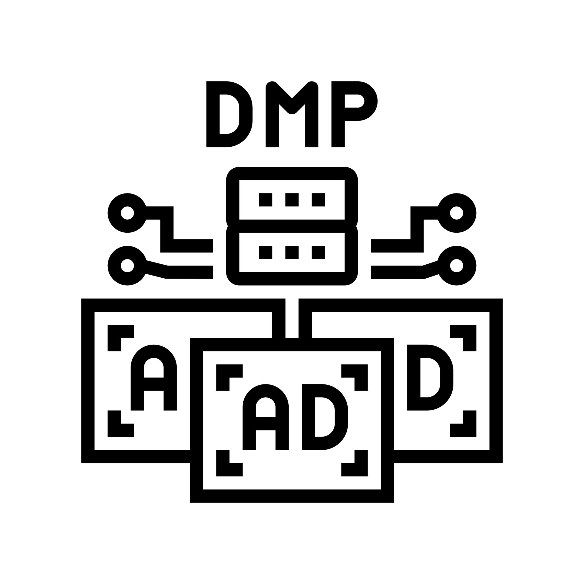 data management platform line icon vector illustration 18780756 Vector ...