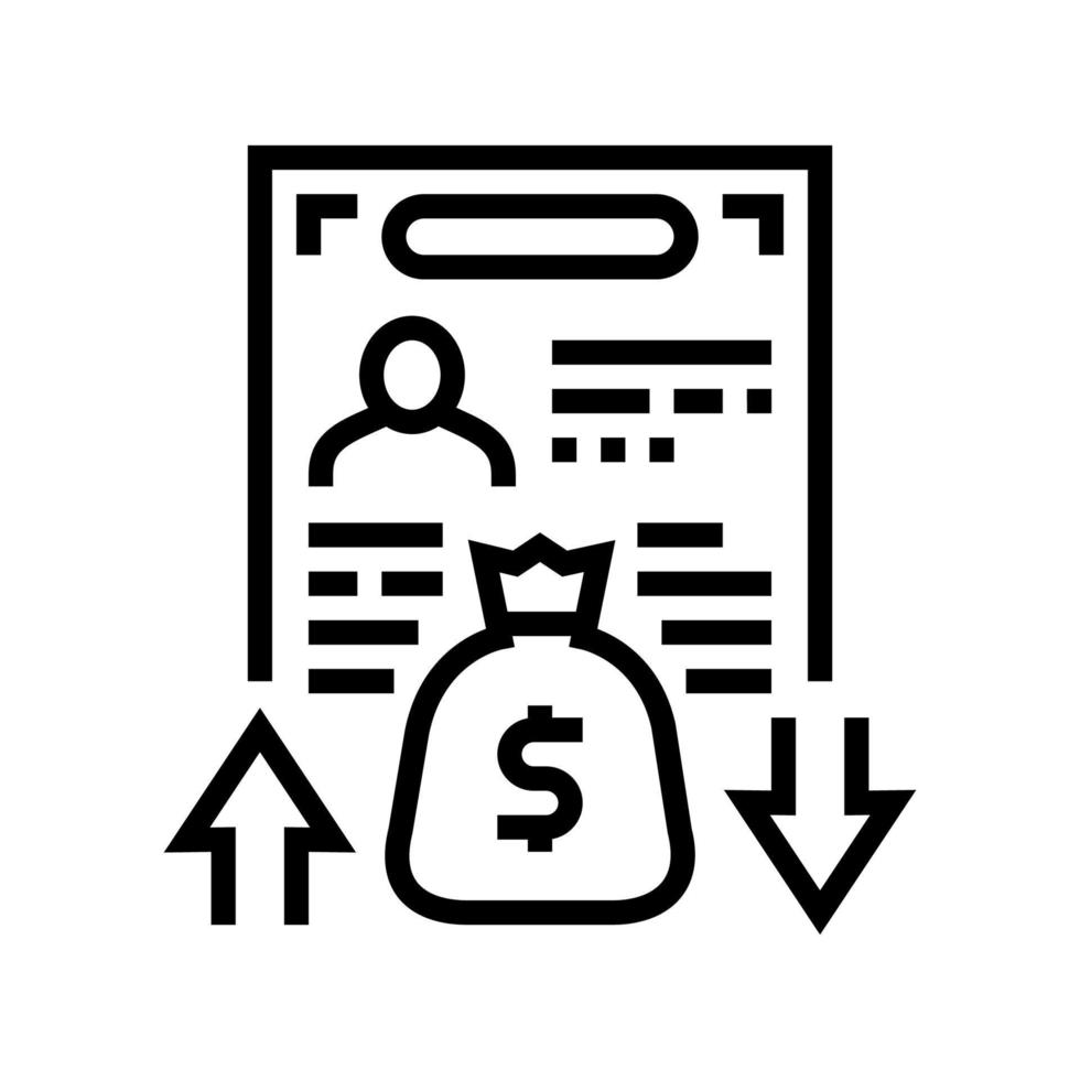 visa de inversión línea icono vector ilustración