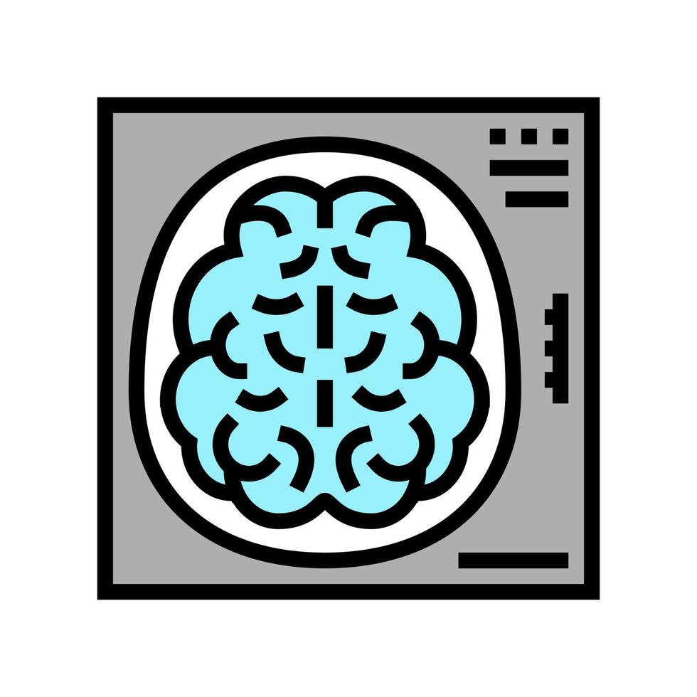 mind x-ray color icon vector illustration