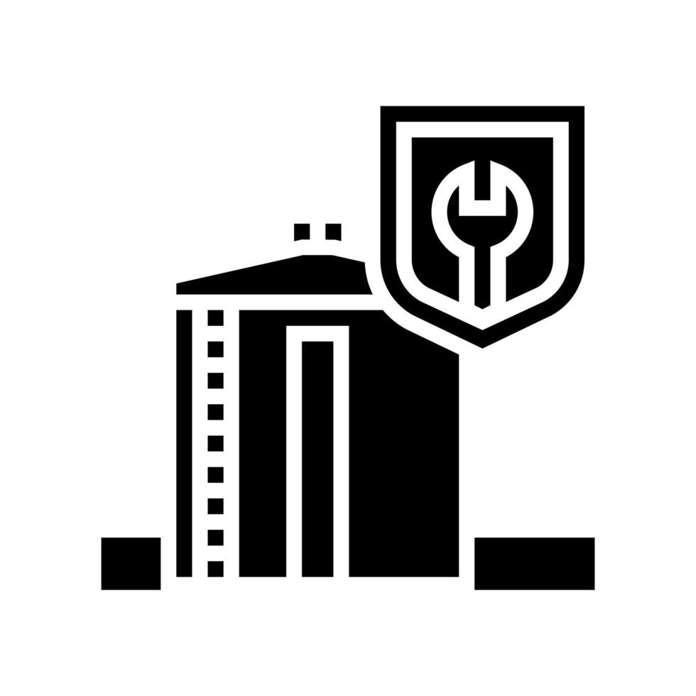 installation of storage tank glyph icon vector illustration