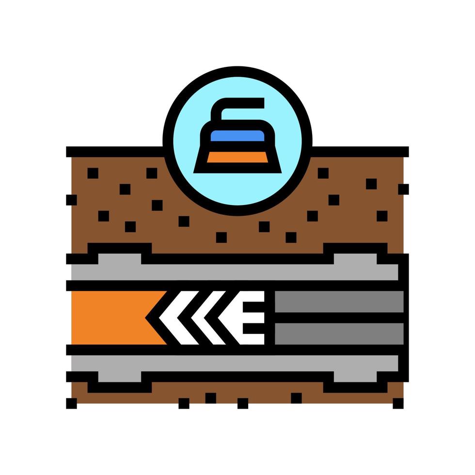 cleaning pipeline construction technology color icon vector illustration