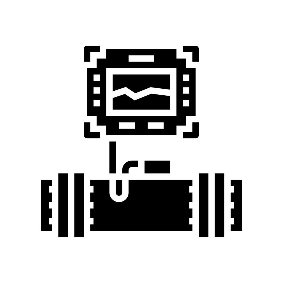 gadget for research pipeline construction glyph icon vector illustration