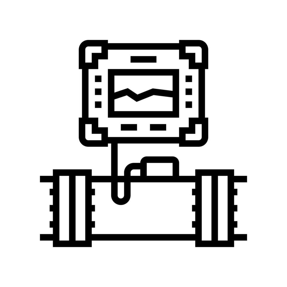 gadget for research pipeline construction line icon vector illustration
