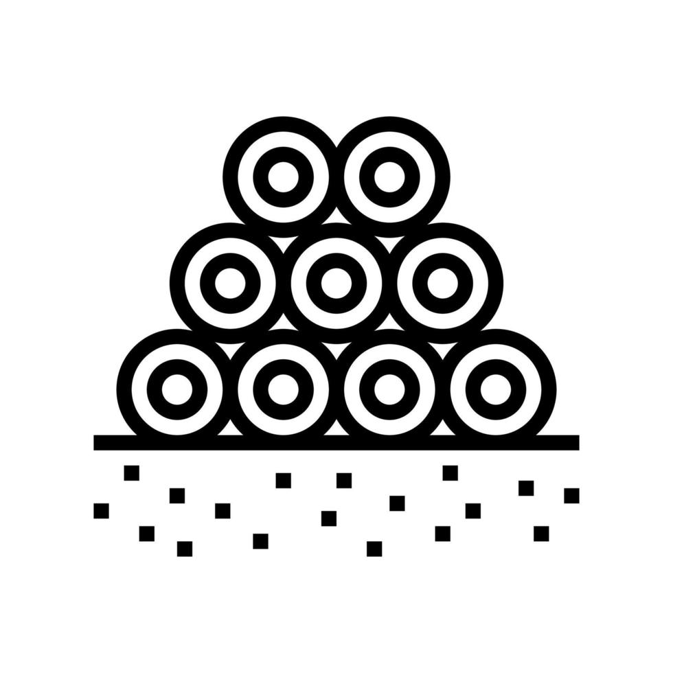 ilustración de vector de icono de línea de montón de tubería
