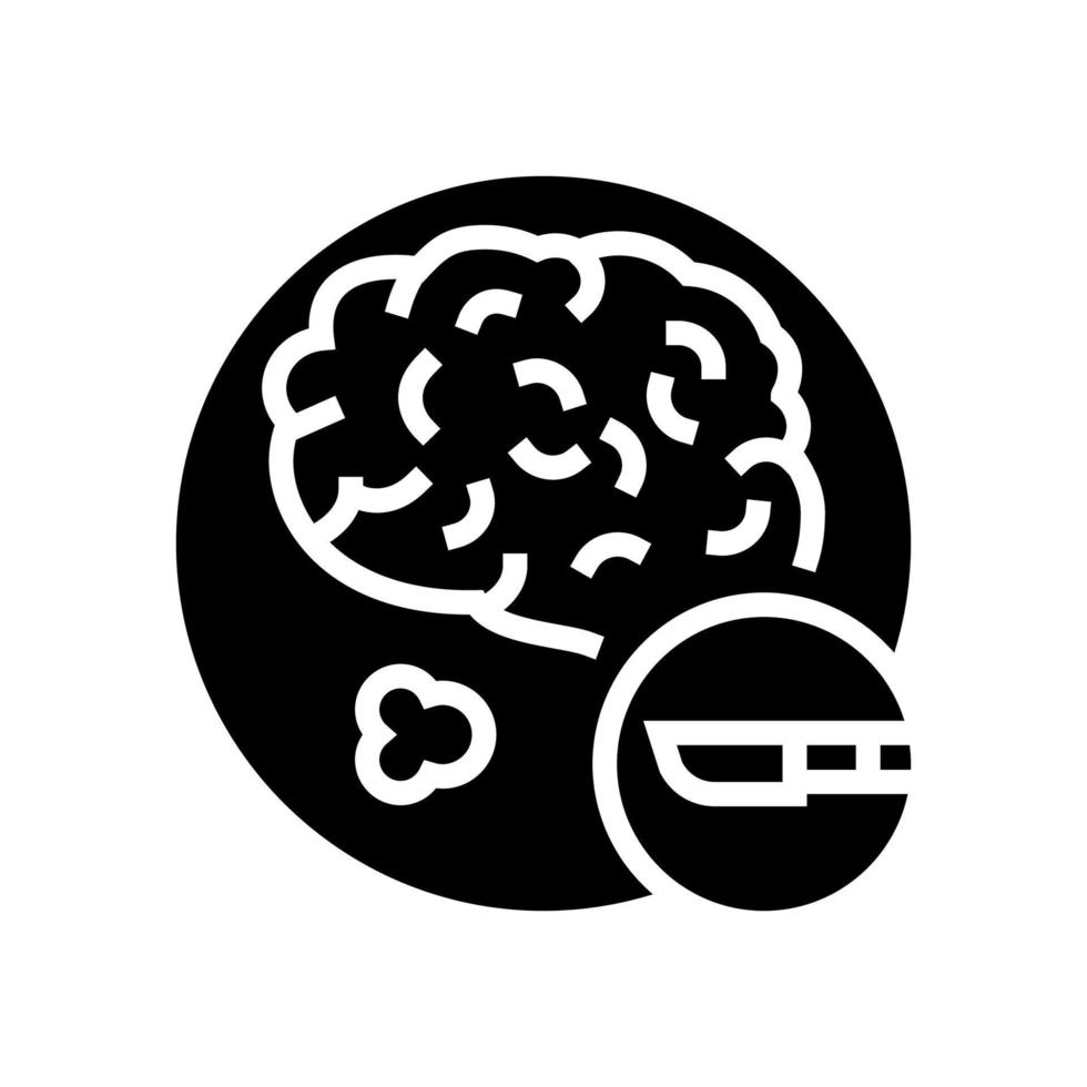 surgical operation brain stroke treatment glyph icon vector illustration