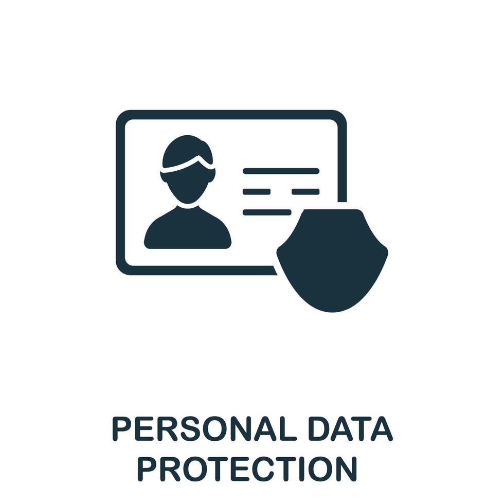 Personal Data Protection icon. Simple illustration from fintech ...