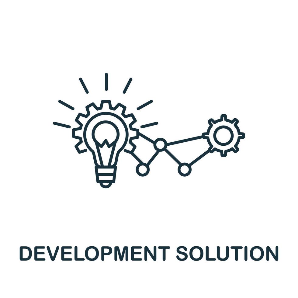 Development Solution icon from global business collection. Simple line Development Solution icon for templates, web design and infographics vector