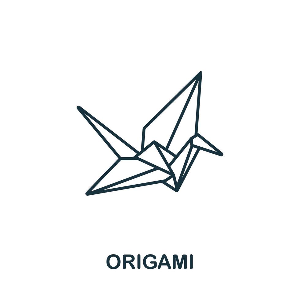Origami icon from hobbies collection. Simple line element Origami symbol for templates, web design and infographics vector