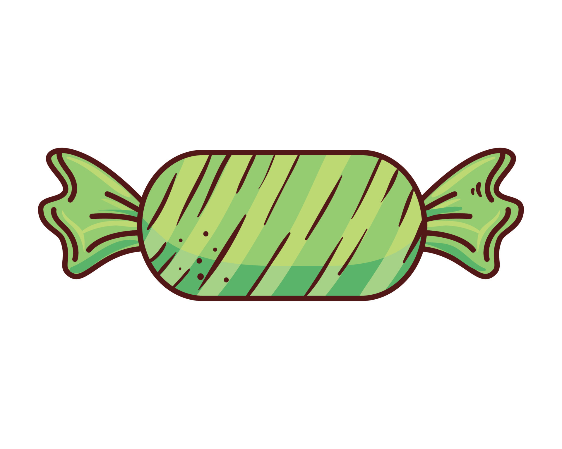 candy in wrap of color green, in white background 18781133 Vector Art