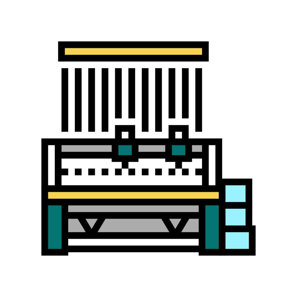 silk production machine color icon vector illustration