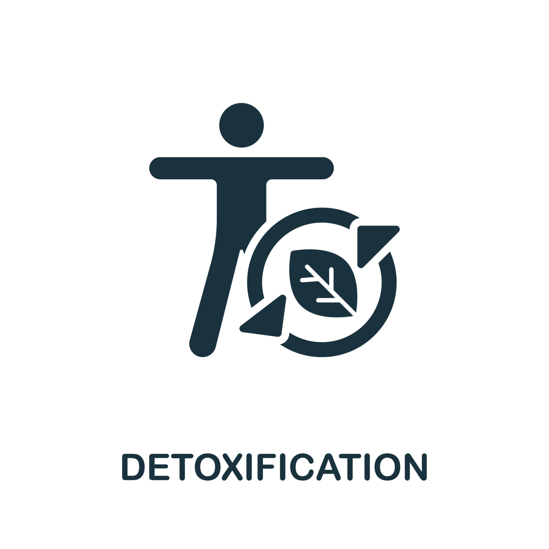 Detoxification icon. Simple illustration from healthy lifestyle