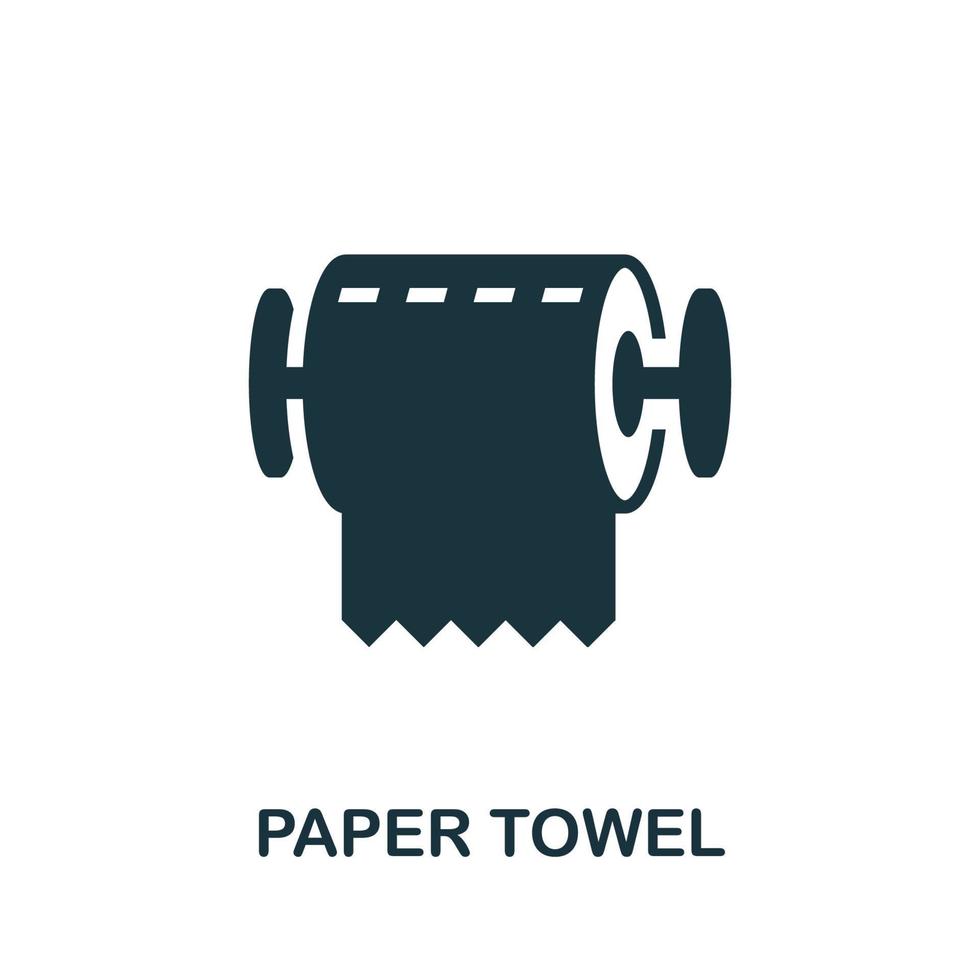 Paper Towel icon. Monochrome simple element from housekeeping collection. Creative Paper Towel icon for web design, templates, infographics and more vector