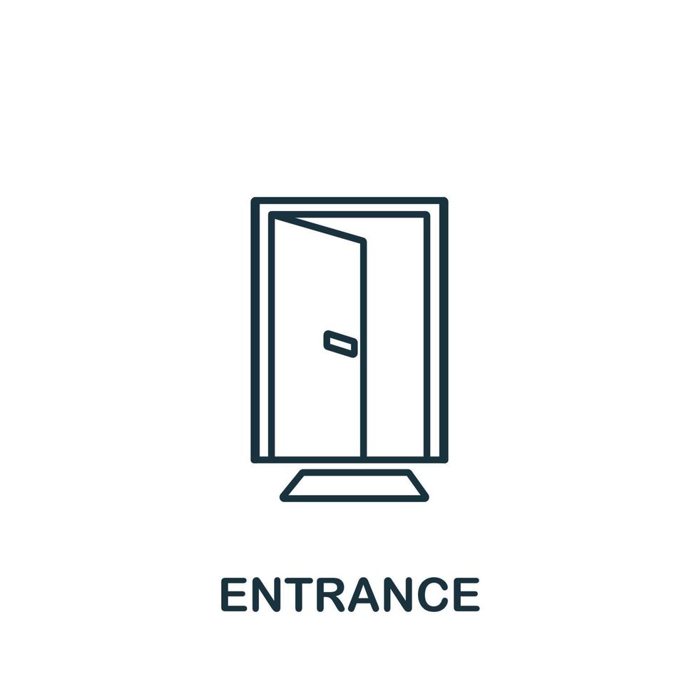 Entrance icon from interior collection. Simple line element Entrance symbol for templates, web design and infographics vector