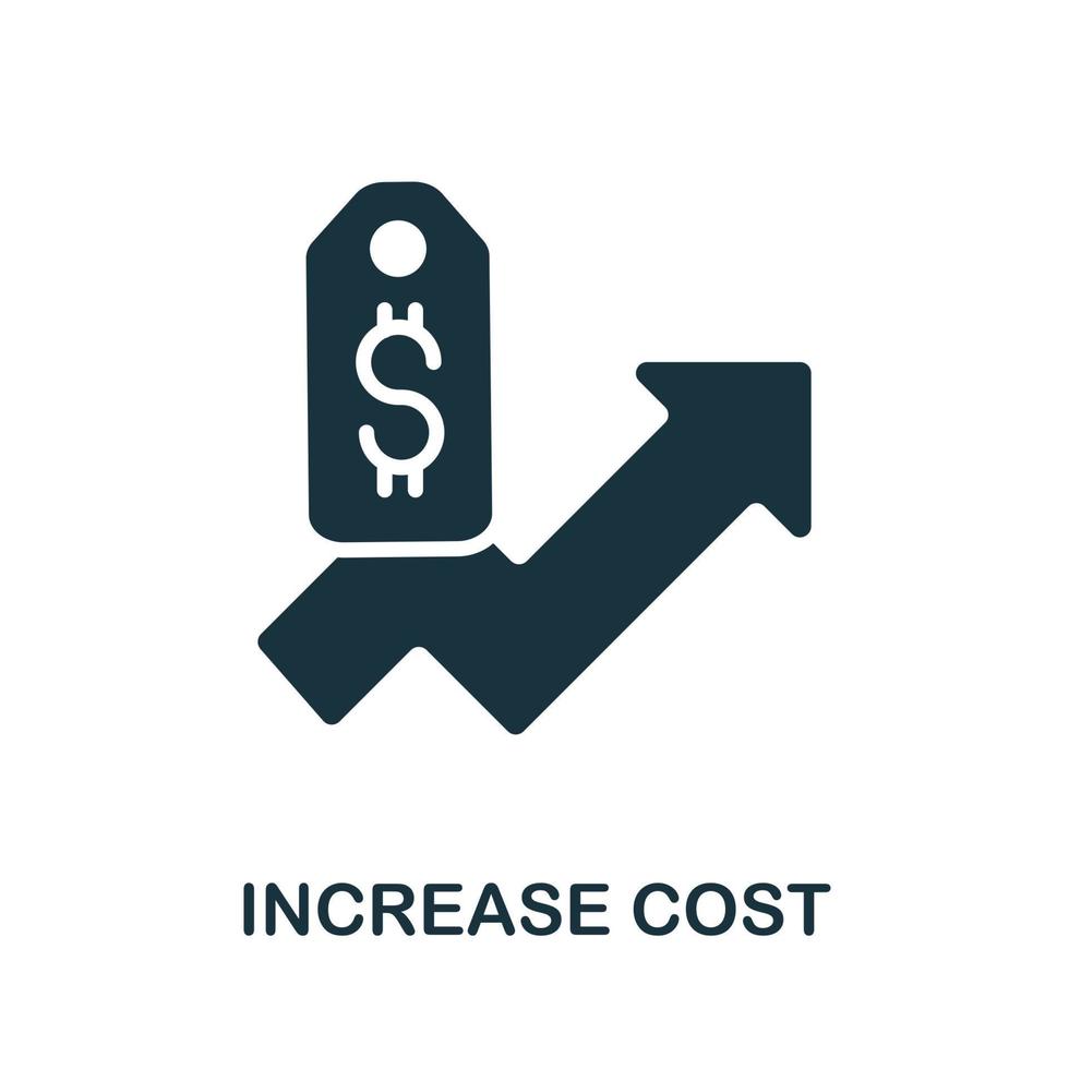 Increase Cost icon. Simple element from investment collection. Creative Increase Cost icon for web design, templates, infographics and more vector