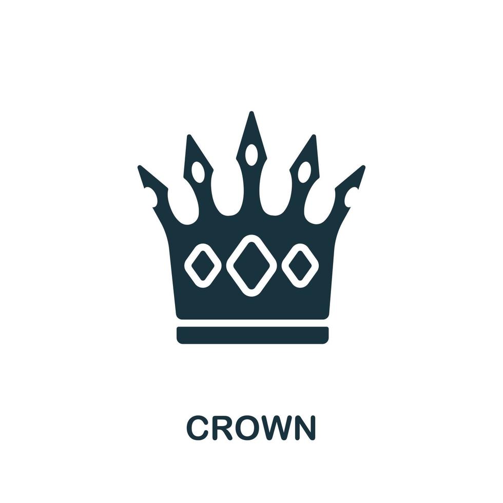 Crown icon. Simple element from jewelery collection. Creative Crown icon for web design, templates, infographics and more vector