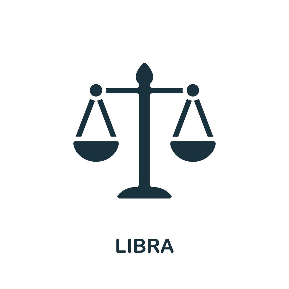Libra icon. Simple element from jewelery collection. Creative Libra icon for web design, templates, infographics and more vector