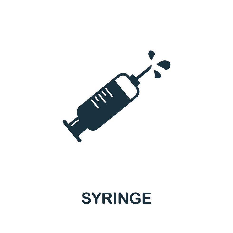 Syringe icon set. Four elements in diferent styles from medicine icons collection. Creative syringe icons filled, outline, colored and flat symbols vector