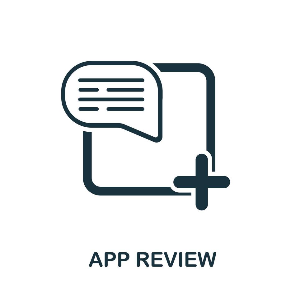 App Review icon from mobile app development collection. Simple line App Review icon for templates, web design and infographics vector