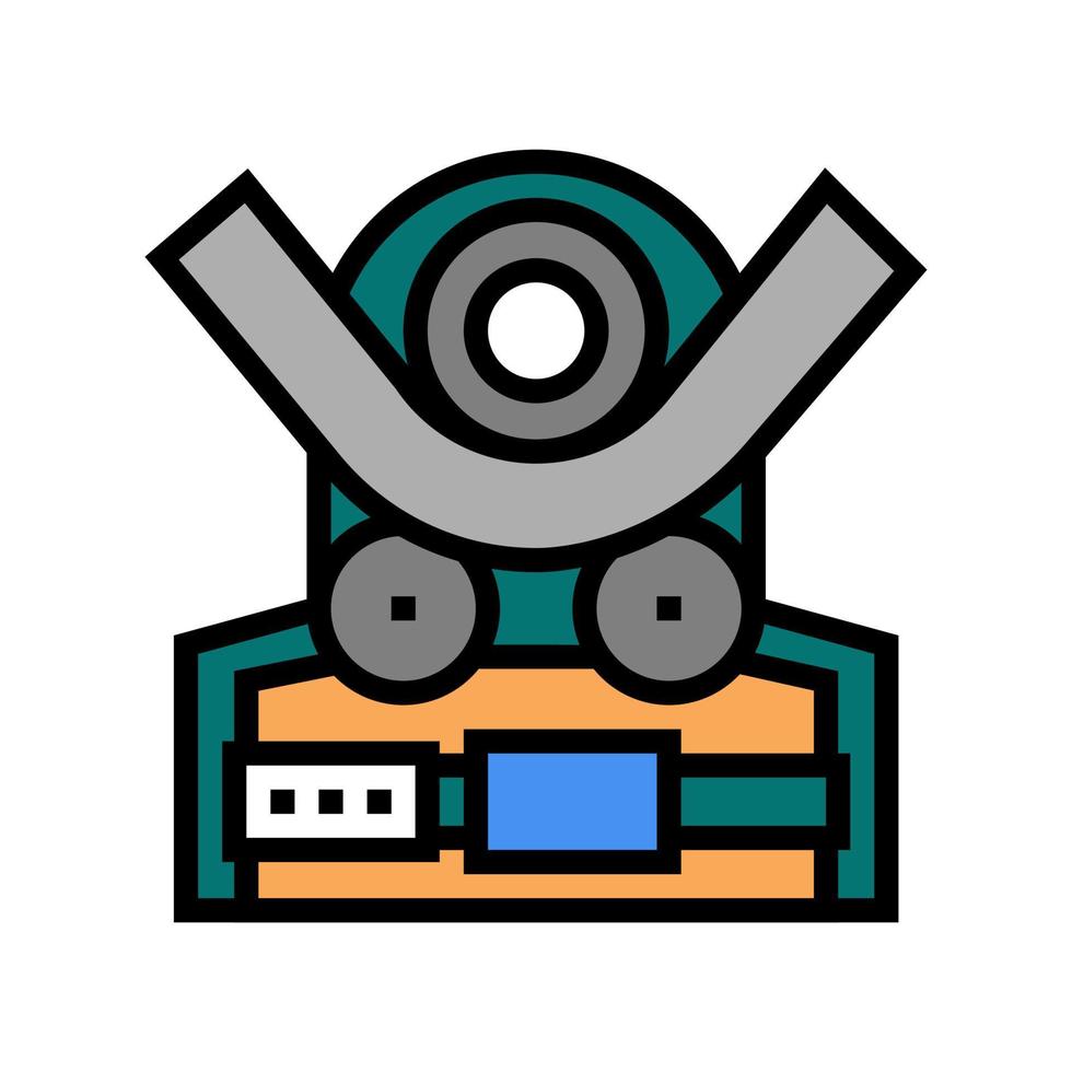 bending machine color icon vector illustration