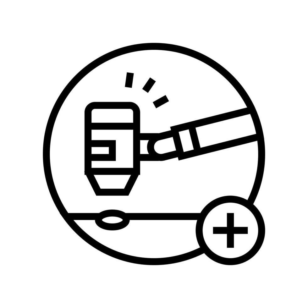 general dermatology clinic line icon vector illustration