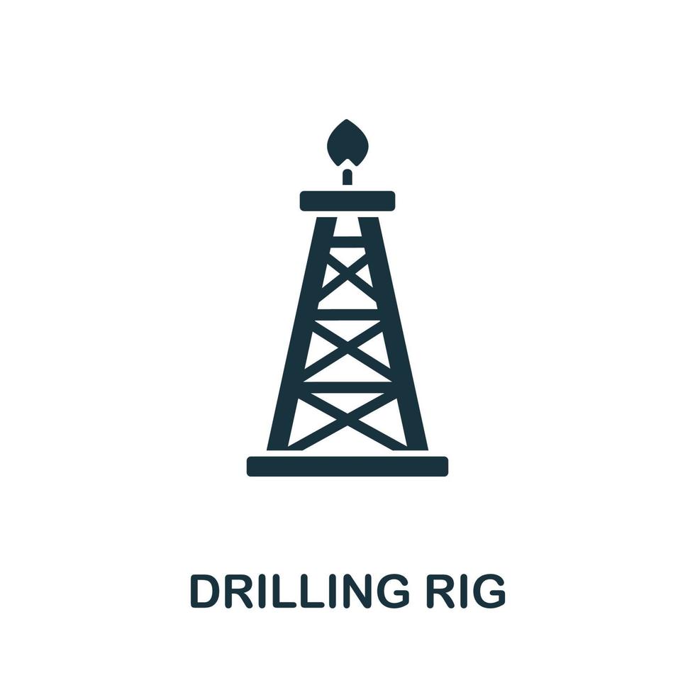 Drilling Rig icon from industrial collection. Simple line Drilling Rig icon for templates, web design and infographics vector