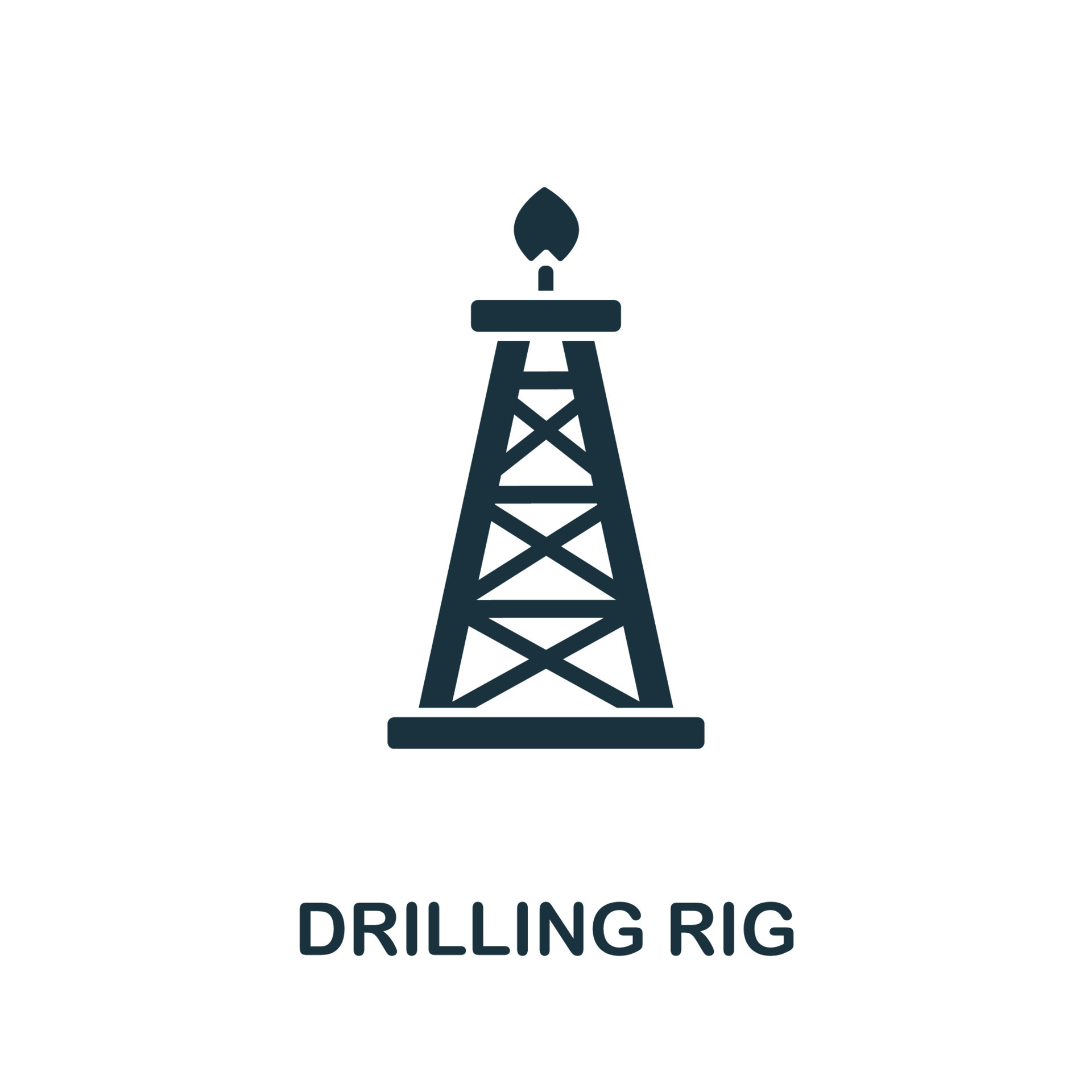 Drilling Rig icon from industrial collection. Simple line Drilling Rig icon  for templates, web design and infographics 18781392 Vector Art at Vecteezy