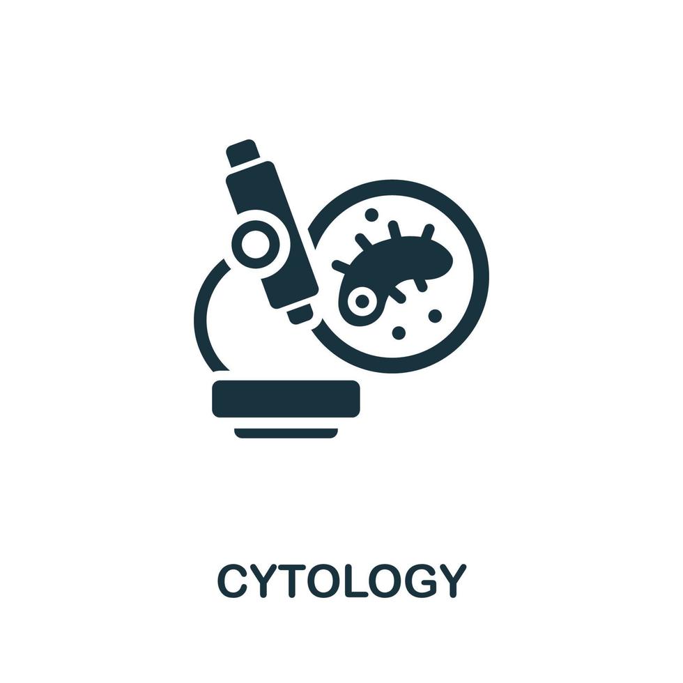 icono de citología. ilustración simple de la colección de equipos médicos. ícono de citología creativa para diseño web, plantillas, infografías y más vector