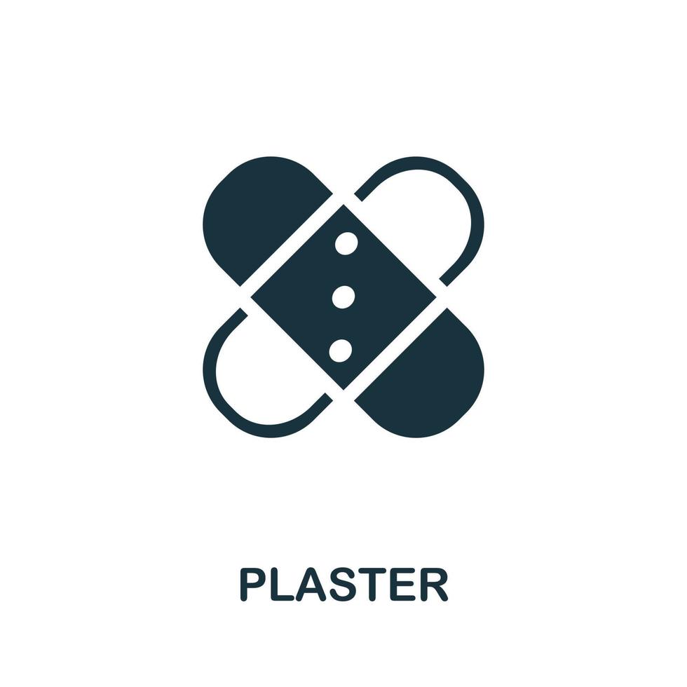 Plaster icon set. Four elements in diferent styles from medicine icons collection. Creative plaster icons filled, outline, colored and flat symbols vector