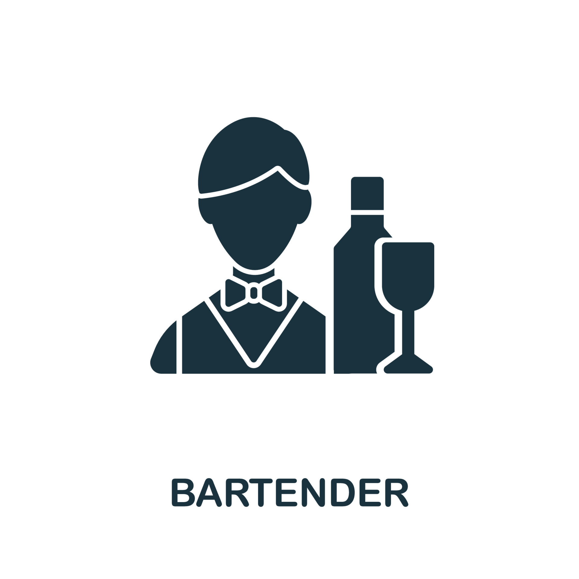 Bartender icon. Simple illustration from night club collection