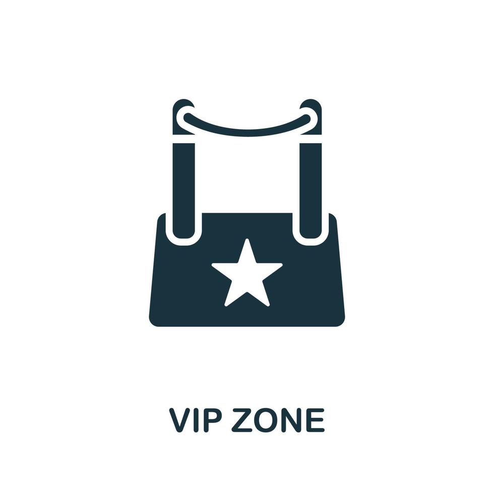 icono de zona vip. ilustración simple de la colección del club nocturno. icono de zona vip creativa para diseño web, plantillas, infografías y más vector