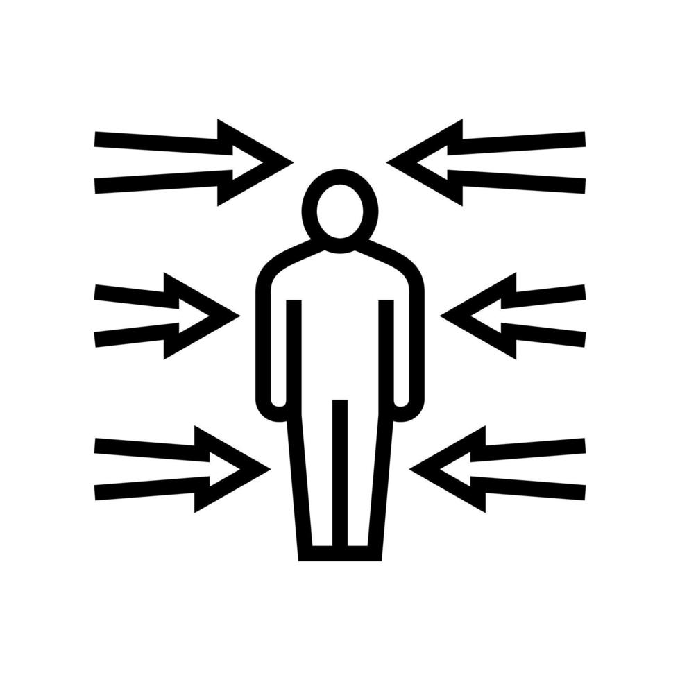 flexibility soft skill line icon vector illustration