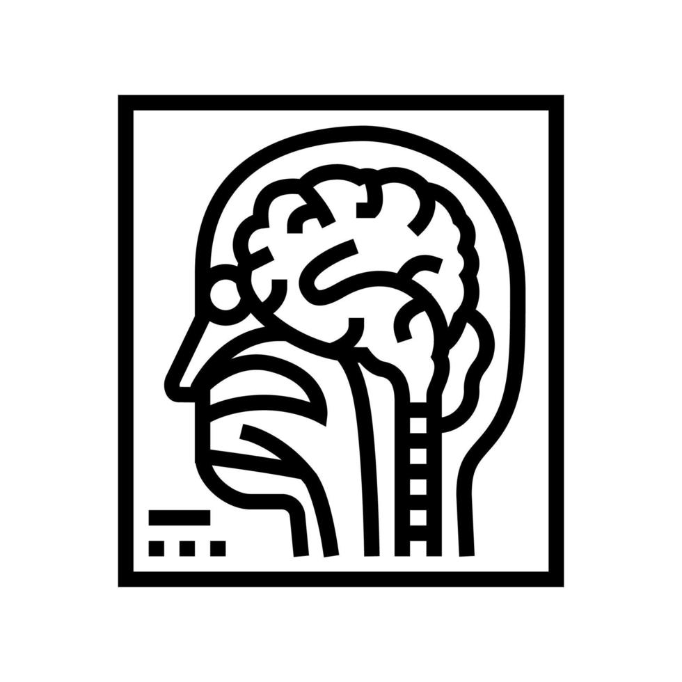 magnetic resonance imaging radiology line icon vector illustration