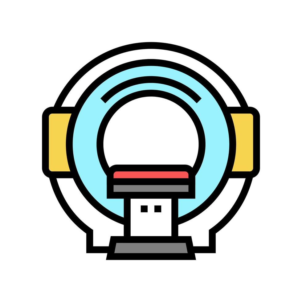 mri radiology equipment color icon vector illustration